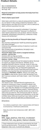 Vitacost Alpha Lipoic Acid - 300 mg - 240 Capsules