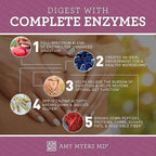 Amy Myers MD Digestive Enzymes Chewable – Complete Enzymes Support Leaky Gut, Acid Reflux, Gas, Bloating, Gluten Exposure – Amylase, Lipase, Lactase, Alkaline, Protease, Sucrase + More – 180 Tablets