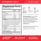 Optimum Nutrition Amino Energy Powder Plus Focus, with BCAA, Electrolytes, and Caffeine, Juicy Strawberry, 30 Servings (Packaging May Vary) (Pack of 6)