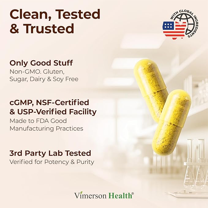 Moringa Turmeric Curcumin Supplement for Joint Health, Gut Health, Energy & Immune Support – Turmeric Curcumin with Black Pepper – Total Wellness Formula with Tumeric Moringa Pure Capsules – 120 Count