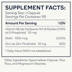 Brain - Balanced Neurotransmitter Support Supplement - Zinc, B6, Biotin for Cognitive Function - 90 Veggie Capsules (Brain)
