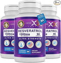 Genex Formulas 1500mg Resveratrol with BioPerine for Absorption (3 Pack) | Organic Trans-Resveratrol Capsules from Japanese Knotweed, Antioxidant Supplement for Healthy Aging