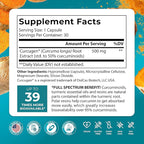 PUREHEALTH RESEARCH Curcumin Extract - High Absorption Turmeric Supplement for Immune, Joint & Muscle Support - for Heart & Brain Health - Powered by Curcugen x39 Bioavailable - 30 Capsules