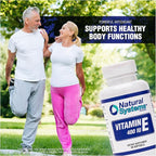 Vitamin E 60 Softgels 400 IU by Natural Systems - Vitamin E Supplements Immune System Support * - Softgels Skin Care - Natural VIT E Non-Sugar, Non-Artificial Flavors or Preservatives