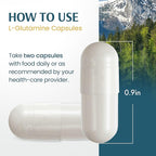 Vykee Nutrition L-Glutamine Capsules - Supplements for Muscle Recovery, Gut Health and Immune Support - Vegan, Non-GMO, Gluten-Free - 1500 mg, 120 Count