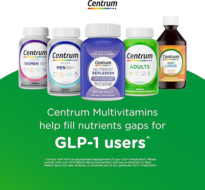 Centrum Multivitamin Tablet for Women, Multivitamin/Multimineral Supplement with Iron, Vitamin D3, B Vitamins and Antioxidant Vitamins C and E, Gluten Free, Non-GMO Ingredients - 200 Count