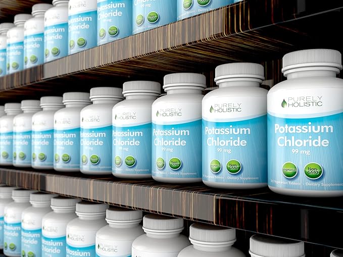 Potassium Chloride Supplement | 1 Year Supply | Heart & Circulatory Health Support | With Potassium 99mg Per Serving for Electrolyte & Fluid Balance Support | Gentle on Digestion | Non-GMO | 365 Ct