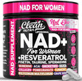 NAD+ Resveratrol Supplement for Women NAD Turmeric Vitamin C Acai Pomegranate Collagen Peptides Nicotinamide Riboside Fisetin Vitamin E Polygonum Multiflorum Berberine 90 Capsules by Clean Nutra