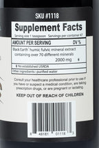 THE FOOD MOVEMENT CO. Black Earth Fulvic Acid - Humic Fulvic Minerals with Electrolytes for Digestive Health and Exercise Recovery, 8 oz Trace Minerals Supplement