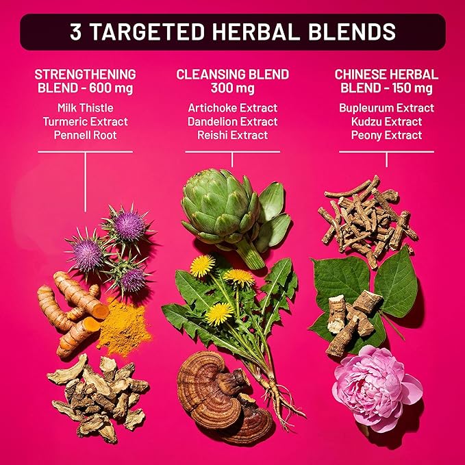NatureWise Liver Balance Detox Supplement - Triple Repair Formula with Milk Thistle, Dandelion, Turmeric, Artichoke, Reishi Mushroom & Kudzu, Vegan - 60 Capsules[30-Day Supply]