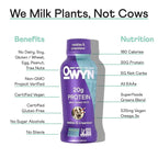 OWYN Only What You Need Plant Based Protein Shake, 20g Vegan Protein from Organic Pumpkin Seed, Flax, Pea Blend, Prebiotic Supplement, Superfood Greens, Gluten & Soy-Free (Cookies & Creamless)