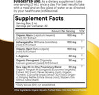 Organic Maca Root Liquid Drops with Ashwagandha, Nettle, Fenugreek, Beet Root and L-Arginine Liquid Multivitamin for Women and Men - 8oz