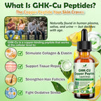 Vita PLynxera GHK-CU Peptide Supplement Liquid Drops, Premium 6-in-1 GHK CU Copper Peptides w. Marine Collagen Hyaluronic Acid Biotin for Anti-Aging, Skin Hair Growth Support, Oral Drops丨Women Men