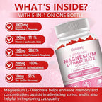3 Pack Liposomal Magnesium Threonate High-Potency 3000mg Gummies,Liposomal Enhance 98% Absorption,Magnesium L-Threonate Supplements, Muscle & Nervous System for Kids & Adults