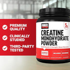 Force Factor Creatine Monohydrate Powder, 5g Micronized Dose to Support Muscle Growth, Strength, Recovery, Cognitive Health & Memory, Unflavored, 200 Servings
