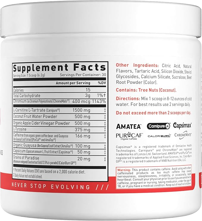 Kaged Clean Burn | Weight Loss Powder | CaloriBurn GP, L Carnitine, Coconut Water | Boost Metabolism, Energy, Focus | Strawberry Lemonade