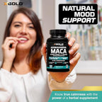 Ashwagandha 5,000mg + Maca Root Black, Red, Yellow 4,000mg, Rhodiola & L-Theanine: 30:1 Extract Ashwagandha Capsules, 20:1 Extract Maca Root Capsules - Supplement for Men and Women