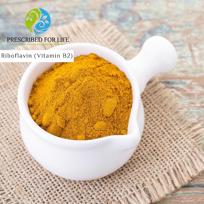 Prescribed For Life Riboflavin 5 Phosphate Powder, Vegan Vitamin B2 Supplement Powder, Gluten Free, Non GMO, Soy Free, Kosher, Natural Vitamins for Hair, Skin and Nails (2kg / 4.4lb)