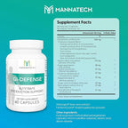 Mannatech Butyrate Supplement - Supports Gut Barrier Function, Intestinal Health, and Digestive Comfort - Promotes Short Chain Fatty Acid Production, Immune Support Supplement GI-Defense 60 Capsules