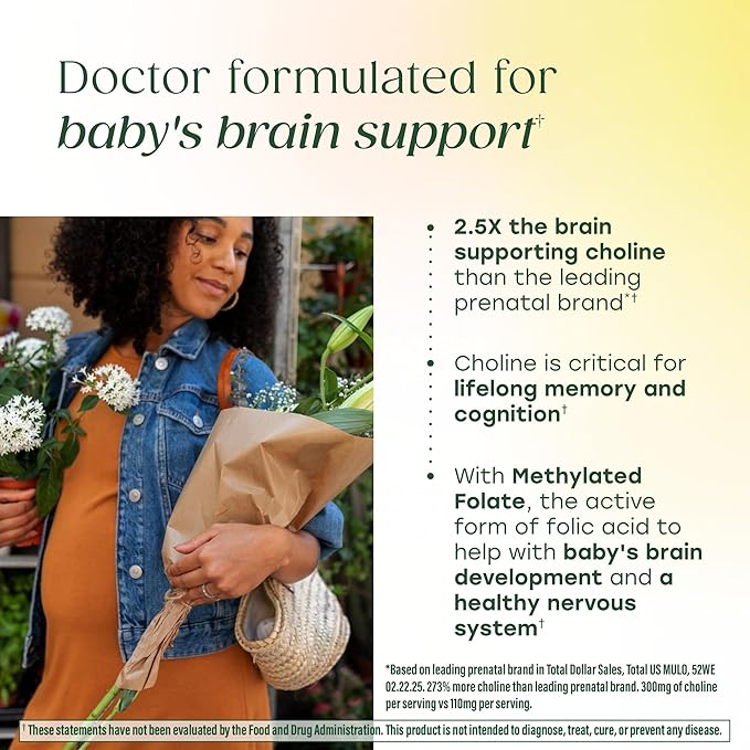 MegaFood Baby & Me 2 Prenatal Vitamin and Minerals - Vitamins for Women - with Folate (Folic Acid Natural Form), Choline, Iron, Iodine, and Vitamin C, Vitamin D and more - 120 Tabs (60 Servings)