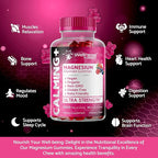 Magnesium Glycinate Gummies, 1000 mg - Magnesium Supplement to Support Relaxation, Heart Health - Chewable Calm Magnesio Gummies for Adults, Glicinato De Magnesio - Mix Berry Flavor
