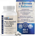 ZnS Myo-Inositol & D-Chiro Inositol Supplement for Women - Inositol Supplement for Women for Hormone Balance & Ovarian Support - Ideal 40:1 Ratio Myoinositol Vitamins for Daily Wellness - 30-Day Caps