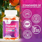 Prenatal Vitamins for Women - Pregnancy Vitamins Gummies with Folic Acid, Vitamin A, C, D3, B12, B6 - Prenatal Multivitamin Gummy for for Fetal Support, Pregnant & Nursing Women - 60 Gummies