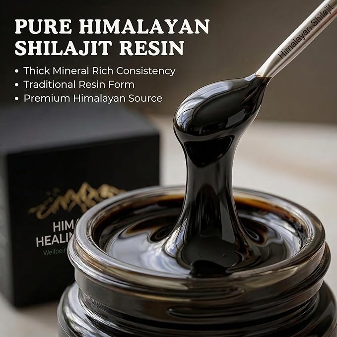 Gold Grade Himalayan Shilajit Resin For Men & Women | 500MG Max Potency | Lab Tested 100% Organic Shilajit With 85+ Trace Minerals & Fulvic Acid For Focus, Energy And Immunity 30 Gram