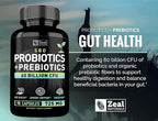 Probiotics and Prebiotics + SBO Probiotics (60 Billion CFU | 90 Capsules) Acidophilus Probiotic w. Saccharomyces Boulardii, Bifidobacterium + Spore Probiotic & Organic Sprouted Prebiotic Fiber Blend