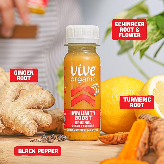 VIVE ORGANIC Organic Original Immunity Boost Shot 4 Pack, 2 FZ
