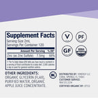 VIMERGY USDA Organic Zinc Supplements for Women & Men (7.5mg Liquid Zinc Per Serving) Fast-Absorbing Immune Support, Promotes Healthy Bones & Skin, Vegan, Up to 120 Servings (240mL)