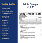 Puritan's Pride Premium Maximum Strength Triple Active Omega 3-6-9 Fish, Flax, and Borage Oils, Dietary Supplement for Heart, Joint, and Cellular Health Support, 240 Rapid Release Softgels