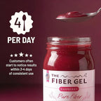 The Fiber Gel High Dietary Fiber Prebiotic Gel Formula — 100% Natural & Clean Label — Plant-Based Psyllium Husk & Inulin Complex — Keto Friendly, Vegan, No Added Sugar — Raspberry, 16 oz