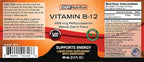 SBR Nutrition Extra Strength 6000mcg Vitamin B12 Sublingual Liquid Drops - Methylcobalamin, VIT B 12 Supports Energy, Max Absorption, 60 Servings, Non-GMO, Vegan Friendly, Manufactured in The USA