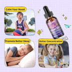 Kids Magnesium Liquid Drops-Magnesium Glycinate Liquid for Kids Supplement-w/L-theanine, Omega-3, Vitamin B6, D3 - for Sleep, Relaxation, Brain, Bones - Grape Flavor, 4 Fl Oz