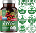 Number One Nutrition N1N Premium D-Mannose [1350mg] with Cranberry & Hibiscus and Kidney Cleanse [21 Potent Herbs] with Cranberry Extract, Astragalus, Uva Ursi, 2 Pack Bundle