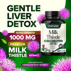 Built by Nature Milk Thistle Liver Detox Supplement with Silymarin Extract & Dandelion Root – Gentle Herbal Liver Cleanse for Men & Women - Liver Health Support - Non-GMO - 60 Veggie Capsules