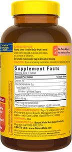 Nature Made Chewable Vitamin C 500 mg, Dietary Vitamin C Supplement for Immune Support, 150 Tablets, 150 Day Supply