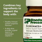Standard Process Echinacea-C - Supplement for Immune System Support - Offers Daily Vitamin C Dose - Gluten-Free, Non-Dairy & Non-Soy - 90 Tablets (90 Servings)
