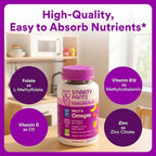 SmartyPants Toddler Multivitamin Gummies, Omega 3 (DHA/EPA), Vitamins D3, C, Vitamin B12, B6, A, K & Zinc, Biotin, Gluten Free, Three Fruit Flavors, 120 Count (60 Day Supply)