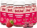 BeLive Elderberry Gummies with Vitamin C - Double Strength Elderberries Extract - Zinc, Multivitamins, B-Complex - for Immune Support Vitamins, Raspberry Flavor (250 Ct - 5 Packs)