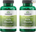 Swanson Full Spectrum Milk Thistle Liver Health Supplement for Adults Seeking Natural Detoxification and Antioxidant Support - 500 mg (100 Vegan Capsules, 2 Pack)