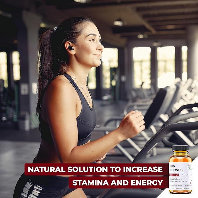 Male Libido Booster - Herbal Testosterone Supplement with Organic Maca Root, Korean Red Ginseng & L-Theanine – Gluten-Free Vegan Non-GMO Supplement (60 Caps)