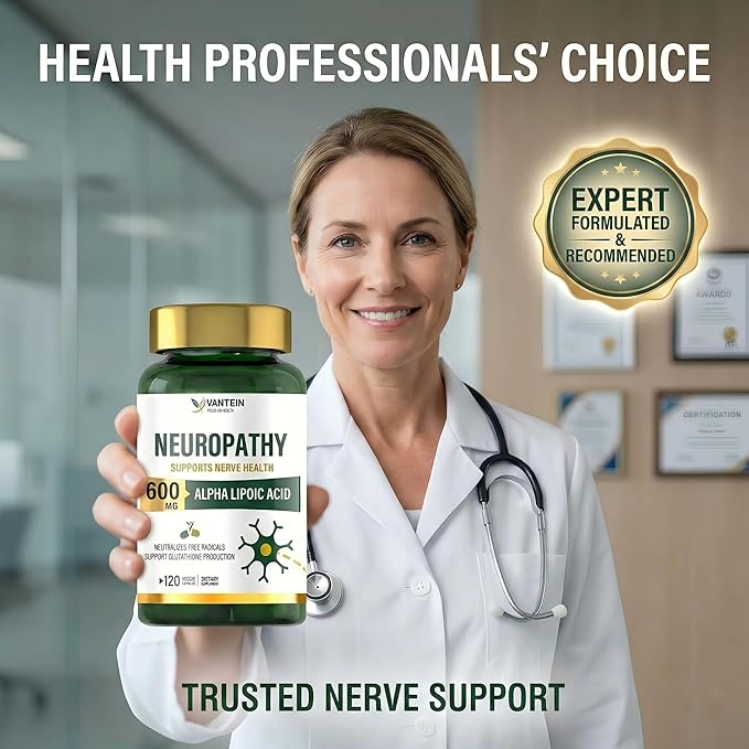 Nerve Savior for Neuropathy 600mg - 120 Veggie Capsules High Potency Alpha Lipoic Acid Supplement for Hands, Feet & Toes Comfort - Powerful Antioxidant Formula