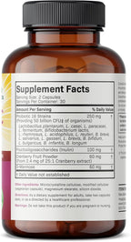 Futurebiotics Women's Probiotic 50 Billion CFU + Prebiotic with Cranberry & D-Mannose – Digestion Immune and Urinary Tract Support, Non-GMO, 60 Vegetarian Capsules