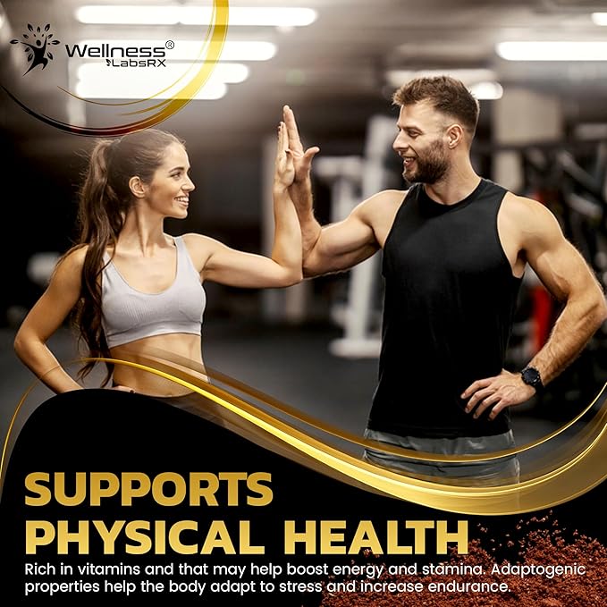WELLNESS LABSRX Mushroom Powder, 25 in 1 Mushrooms Supplement - 2000mg, 25 Superfood Mishroom Lions Mane Powder with Chaga, Shiitake, Cordyceps, Reishi - Lion's Mane Mushroom - Pack of 2