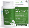 NatureCity TrueMilkThistle | Milk Thistle Supplement 525mg | Milk Thistle (80% silymarin) containing 420mg of Silymarin | Antioxidant Support | Liver Support Supplement | 60 Veggie Capsules