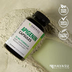 Apigenin Capsules 50mg - 120 Count Vegan, Non-GMO, Sleep & Cognitive Support Supplement - Chamomile Flavonoid for Relaxation, Prostate Health, Melatonin-Free, Liposomal Formula for Enhanced Absorption