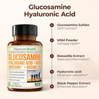 Joint Support Supplement with Glucosamine Sulfate, Hyaluronic Acid, Boswellia & MSM – Supports Joint Health, Mobility & Bone Strength – for Daily Use – FSA Eligible 2 Pack
