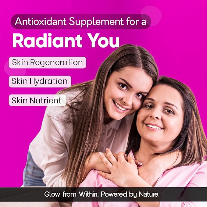 Losoki Skin Nourishing Supplement - Infused with Grape Seed Extract and Vitamin C - 60 Tablets